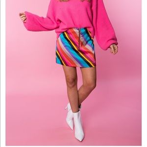 Crosby satin striped mini skirt!! Never been worn!